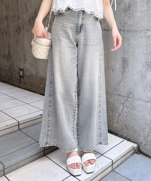 INGNI（イング）の「バックポケットレースワイドルーズデニム（デニムパンツ・レディース・ブルー系その他3/ブルー系その他・S/M）」の6枚目の写真