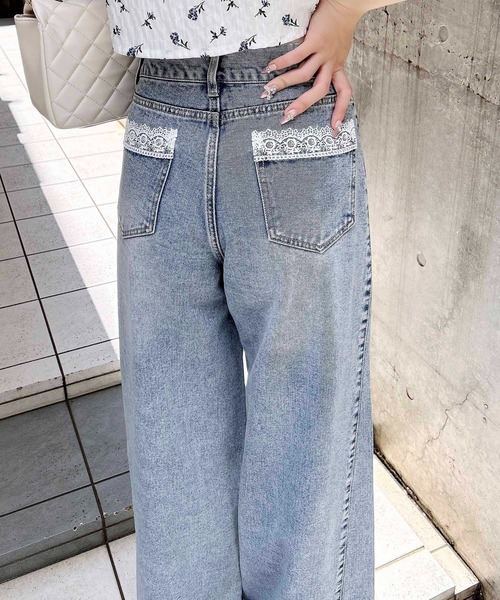 INGNI（イング）の「バックポケットレースワイドルーズデニム（デニムパンツ・レディース・ブルー系その他3/ブルー系その他・S/M）」の11枚目の写真