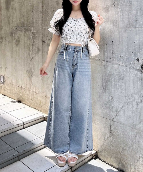 INGNI（イング）の「バックポケットレースワイドルーズデニム（デニムパンツ・レディース・ブルー系その他3/ブルー系その他・S/M）」の12枚目の写真