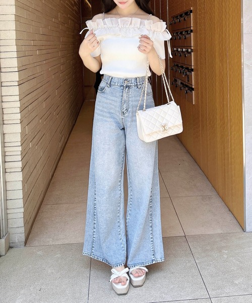 INGNI（イング）の「バックポケットレースワイドルーズデニム（デニムパンツ・レディース・ブルー系その他3/ブルー系その他・S/M）」の14枚目の写真