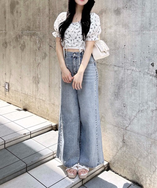 INGNI（イング）の「バックポケットレースワイドルーズデニム（デニムパンツ・レディース・ブルー系その他3/ブルー系その他・S/M）」の13枚目の写真