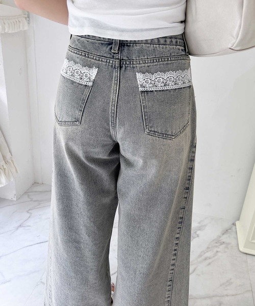 INGNI（イング）の「バックポケットレースワイドルーズデニム（デニムパンツ・レディース・ブルー系その他3/ブルー系その他・S/M）」の16枚目の写真