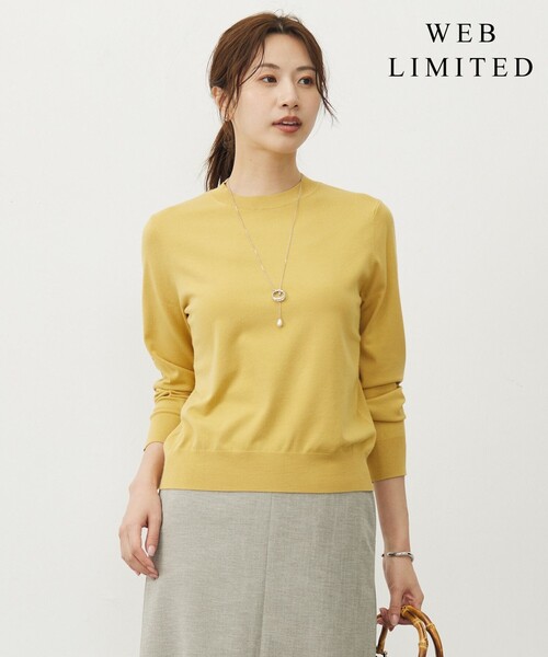 J.PRESS(ジェイプレス)の「【WEB限定】PRINCE クルーネック ニット(ニット/セーター・レディース・ホワイト系/ベージュ系1/ベージュ系/ダルブルー系/ブラック系/イエロー系・LARGE/MEDIUM)」の6枚目の写真