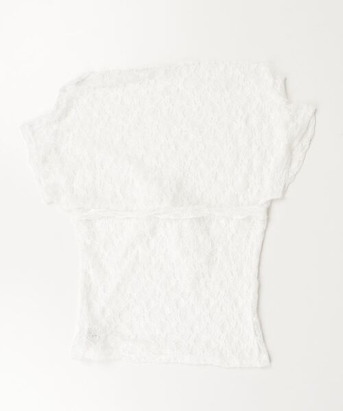 LYEON（リヨン）の「チョーカータイ付きレースオフショルトップス（Tシャツ/カットソー・レディース・オフホワイト/ブラック・FREE）」の17枚目の写真