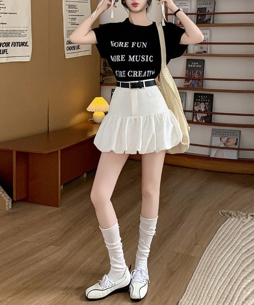 ReRe(リリ)の「バルーンフリルミニスカート(スカート・レディース・ホワイト/ブラック/グレー・MEDIUM)」の11枚目の写真