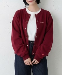 【Healthknit】Classic Sweat Crew cardigan L/S / クルーネック スウェット カーディガン
