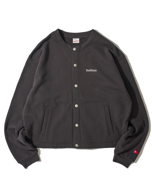 Healthknit(ヘルスニット)の「【Healthknit】Classic Sweat Crew cardigan L/S / クルーネック スウェット カーディガン(カーディガン/ボレロ・レディース・チャコールグレー/グレー/マルーン/ブラック・MEDIUM/LARGE)」の15枚目の写真