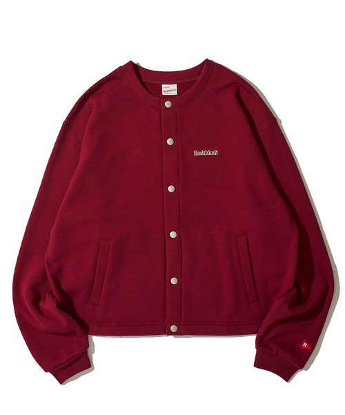 Healthknit(ヘルスニット)の「【Healthknit】Classic Sweat Crew cardigan L/S / クルーネック スウェット カーディガン(カーディガン/ボレロ・レディース・チャコールグレー/グレー/マルーン/ブラック・MEDIUM/LARGE)」の19枚目の写真