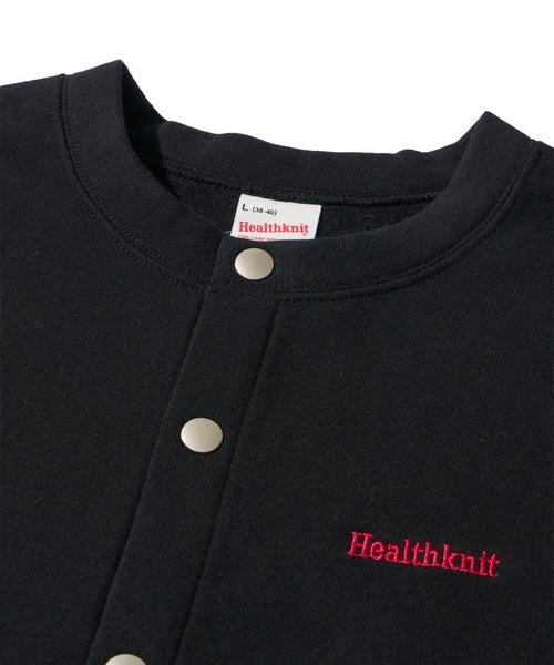 Healthknit(ヘルスニット)の「【Healthknit】Classic Sweat Crew cardigan L/S / クルーネック スウェット カーディガン(カーディガン/ボレロ・レディース・チャコールグレー/グレー/マルーン/ブラック・MEDIUM/LARGE)」の7枚目の写真