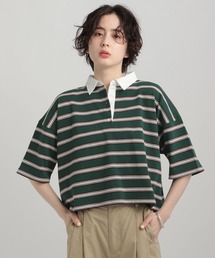 新品】MACHATT マチャット ボーダーラガーシャツ グリーン