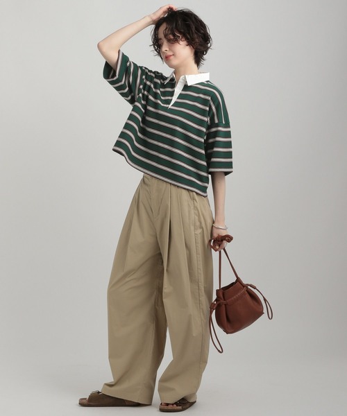 GEORGE'S(ジョージズ)の「ボーダーラガーシャツ(Tシャツ/カットソー・レディース・グリーン/オフホワイト/ブルー・MEDIUM/SMALL)」の20枚目の写真