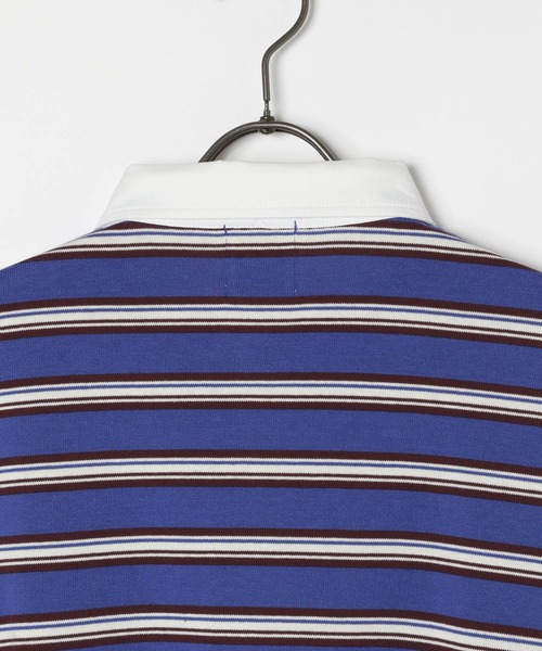 GEORGE'S(ジョージズ)の「ボーダーラガーシャツ(Tシャツ/カットソー・レディース・グリーン/オフホワイト/ブルー・MEDIUM/SMALL)」の9枚目の写真