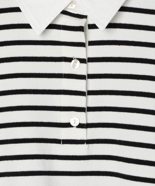 GEORGE'S(ジョージズ)の「ボーダーラガーシャツ(Tシャツ/カットソー・レディース・グリーン/オフホワイト/ブルー・MEDIUM/SMALL)」の10枚目の写真