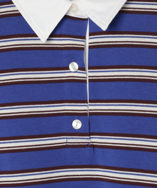 GEORGE'S(ジョージズ)の「ボーダーラガーシャツ(Tシャツ/カットソー・レディース・グリーン/オフホワイト/ブルー・MEDIUM/SMALL)」の12枚目の写真