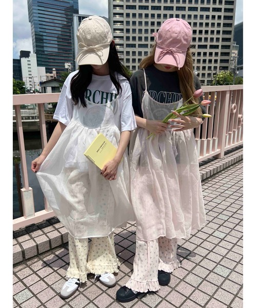 WC(ダブル シー)の「ボリュームシアーロングキャミワンピース(ワンピース・レディース・ピンク/ホワイト・FREE)」の17枚目の写真
