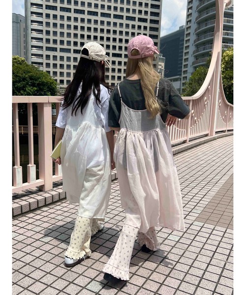 WC(ダブル シー)の「ボリュームシアーロングキャミワンピース(ワンピース・レディース・ピンク/ホワイト・FREE)」の18枚目の写真
