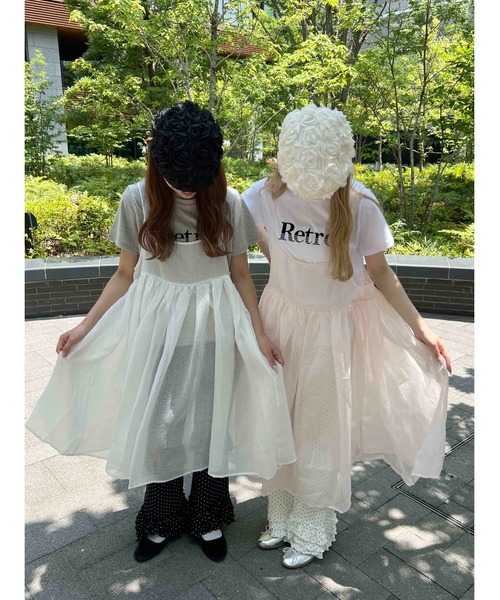 WC(ダブル シー)の「ボリュームシアーロングキャミワンピース(ワンピース・レディース・ピンク/ホワイト・FREE)」の19枚目の写真