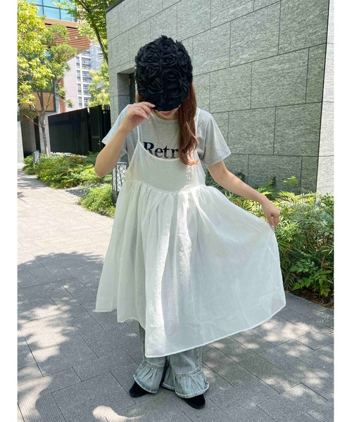 WC(ダブル シー)の「ボリュームシアーロングキャミワンピース(ワンピース・レディース・ピンク/ホワイト・FREE)」の11枚目の写真