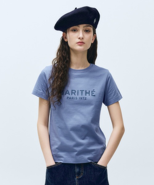 MARITHE + FRANCOIS GIRBAUD(マリテフランソワジルボー)の「W REGULAR LOGO TEE(Tシャツ/カットソー・レディース・ブルー/ピンク/ホワイト・SMALL/MEDIUM)」の4枚目の写真