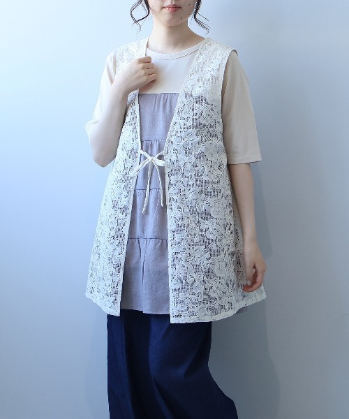 レイヤード風チュニック Lサイズ Honeys（ハニーズ）の「レイヤード風チュニック（チュニック