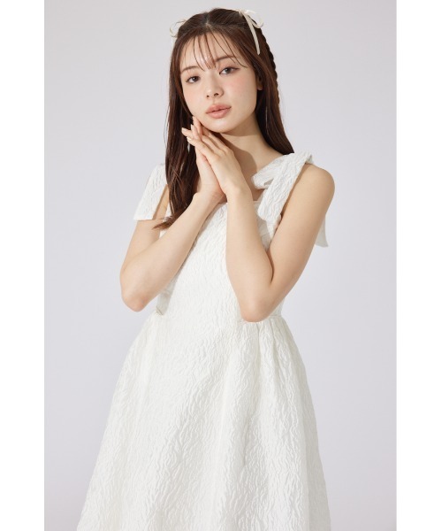 rienda（リエンダ）の「【AKB48 千葉恵里さん着用】ショルダーリボンワンピース 夏服 キャミワンピース（ワンピース・レディース・アイボリー/ブラック/ライトピンク・SMALL/MEDIUM）」の7枚目の写真