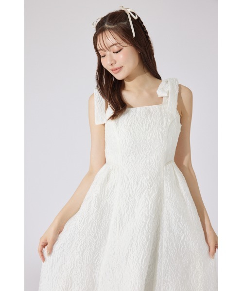 rienda（リエンダ）の「【AKB48 千葉恵里さん着用】ショルダーリボンワンピース 夏服 キャミワンピース（ワンピース・レディース・アイボリー/ブラック/ライトピンク・SMALL/MEDIUM）」の8枚目の写真