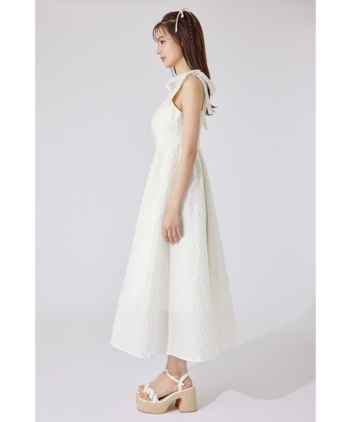 rienda(リエンダ)の「【AKB48 千葉恵里さん着用】ショルダーリボンワンピース 夏服 キャミワンピース(ワンピース・レディース・アイボリー/ブラック/ライトピンク・SMALL/MEDIUM)」の10枚目の写真