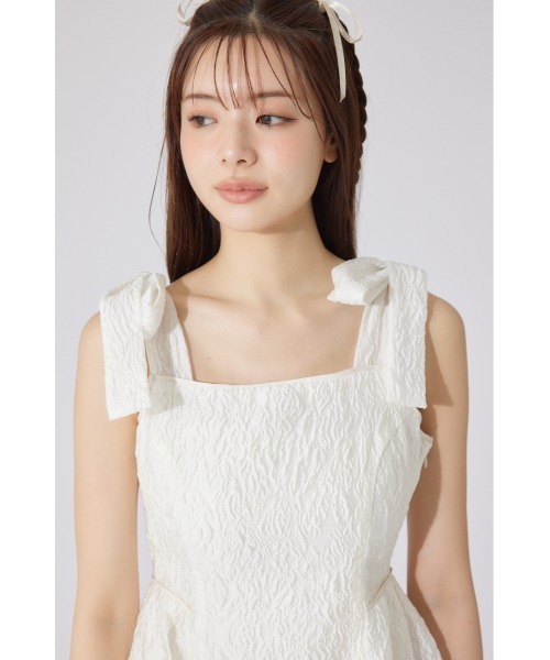 rienda(リエンダ)の「【AKB48 千葉恵里さん着用】ショルダーリボンワンピース 夏服 キャミワンピース(ワンピース・レディース・アイボリー/ブラック/ライトピンク・SMALL/MEDIUM)」の12枚目の写真
