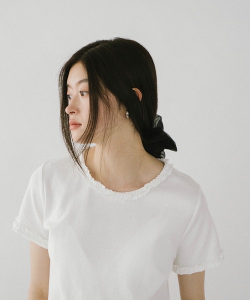 DRWCYS(ドロシーズ)の「フリルトリムTシャツ(Tシャツ/カットソー・レディース・ホワイト/ネイビー・FREE)」の21枚目の写真
