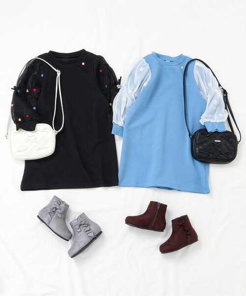 apres les cours（アプレレクール）の「キルティングリボンポシェット（ショルダーバッグ・キッズ・ブラック/アイボリー・FREE）」の9枚目の写真