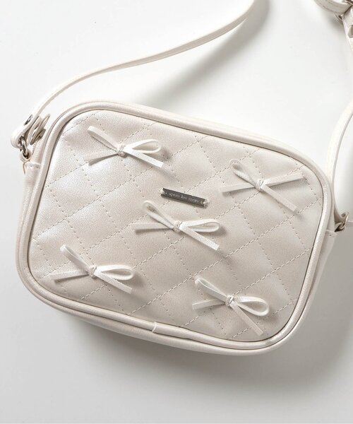 apres les cours（アプレレクール）の「キルティングリボンポシェット（ショルダーバッグ・キッズ・ブラック/アイボリー・FREE）」の13枚目の写真