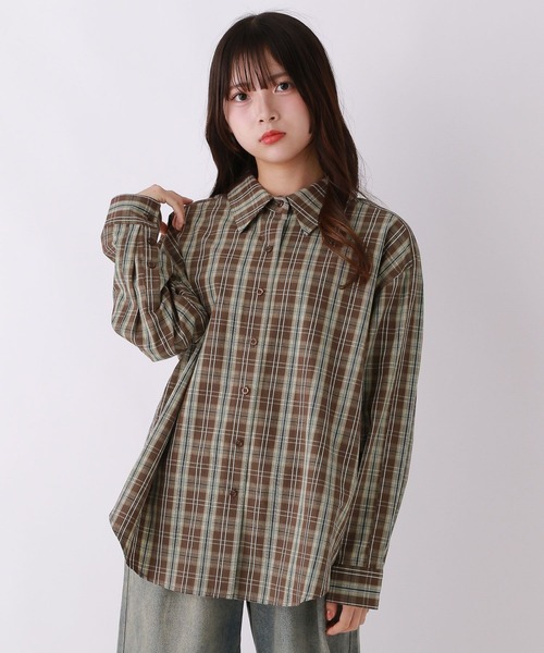 repipi armario(レピピ アルマリオ)の「BACKワッペンルーズチェックシャツ(シャツ/ブラウス・キッズ・ブラウン/ブラック・SMALL/MEDIUM/LARGE)」の4枚目の写真