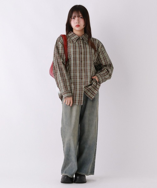 repipi armario(レピピ アルマリオ)の「BACKワッペンルーズチェックシャツ(シャツ/ブラウス・キッズ・ブラウン/ブラック・SMALL/MEDIUM/LARGE)」の16枚目の写真