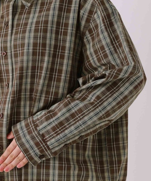 repipi armario(レピピ アルマリオ)の「BACKワッペンルーズチェックシャツ(シャツ/ブラウス・キッズ・ブラウン/ブラック・SMALL/MEDIUM/LARGE)」の6枚目の写真
