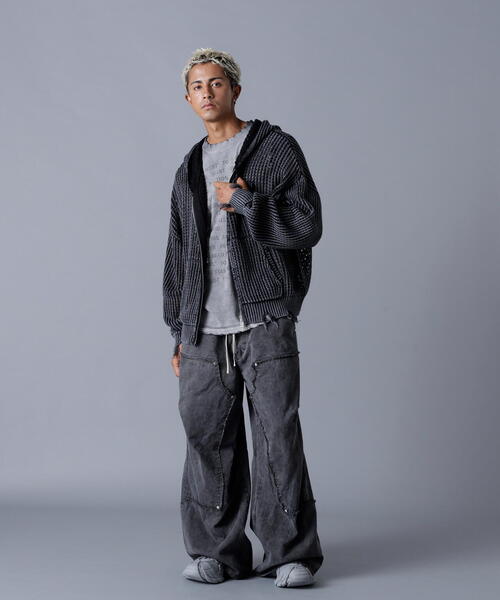 パーカー DankeSchon/ダンケシェーン/CHEMICAL MESHKNIT ZIPHOODIE レディース メンズ DankeSchon/ダンケシェーン/PATCHWORK ZIP HOODIE | L.H.P