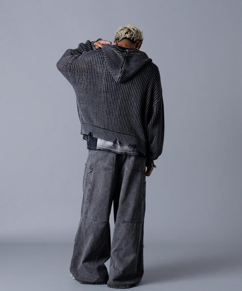 パーカー DankeSchon/ダンケシェーン/CHEMICAL MESHKNIT ZIPHOODIE レディース メンズ DankeSchon/ダンケシェーン/PATCHWORK ZIP HOODIE | L.H.P