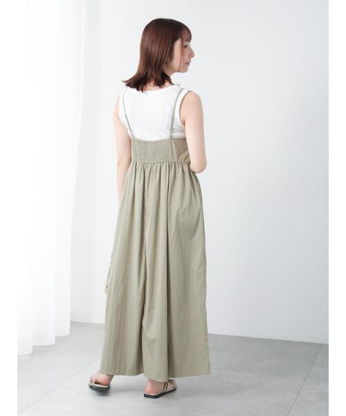 Te chichi TERRASSE（テチチテラス）の「ドロストキャミワンピース（ワンピース・レディース・モカ/カーキ/ブラック・F）」の7枚目の写真