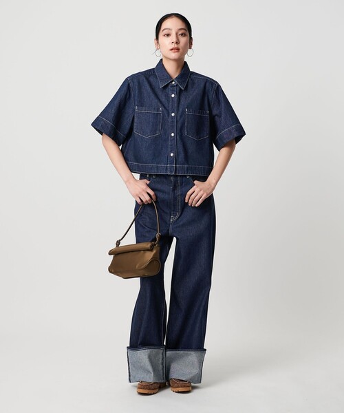 NEEDBY heritage（ニードバイヘリテージ）の「【別注】＜NEEDBY heritage＞ショートスリーブ シャツ（シャツ/ブラウス・レディース・コバルトブルー/ネイビー・FREE）」の8枚目の写真