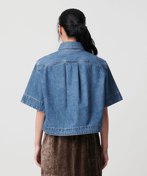 NEEDBY heritage（ニードバイヘリテージ）の「【別注】＜NEEDBY heritage＞ショートスリーブ シャツ（シャツ/ブラウス・レディース・コバルトブルー/ネイビー・FREE）」の12枚目の写真