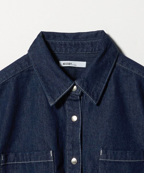 NEEDBY heritage（ニードバイヘリテージ）の「【別注】＜NEEDBY heritage＞ショートスリーブ シャツ（シャツ/ブラウス・レディース・コバルトブルー/ネイビー・FREE）」の15枚目の写真