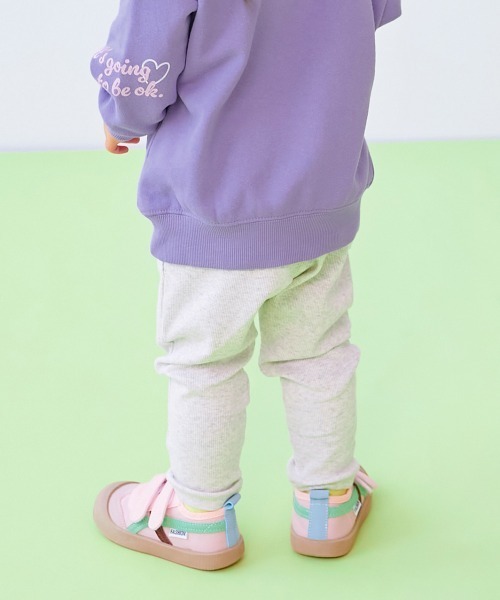 devirock（デビロック）の「【EN-JOY】どっちも前だから1人でお着替え カラフル 無地&総柄 リブパンツ（その他パンツ・キッズ・グリーン系2/ブルー系2/ブルー系1/ベージュ系2/ベージュ系1/グリーン系1/ベージュ系3/ベージュ系4/ピンク系1/パープル系1/パープル系2/ピンク系2/オレンジ系1/ブラック系1/グレー系2/グレー系3/グレー系1・80ｃｍ/90cm/110cm/100cm/120cm/130cm）」の6枚目の写真