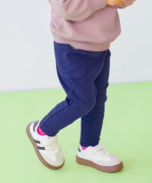 devirock（デビロック）の「【EN-JOY】どっちも前だから1人でお着替え カラフル 無地&総柄 リブパンツ（その他パンツ・キッズ・グリーン系2/ブルー系2/ブルー系1/ベージュ系2/ベージュ系1/グリーン系1/ベージュ系3/ベージュ系4/ピンク系1/パープル系1/パープル系2/ピンク系2/オレンジ系1/ブラック系1/グレー系2/グレー系3/グレー系1・80ｃｍ/90cm/110cm/100cm/120cm/130cm）」の11枚目の写真