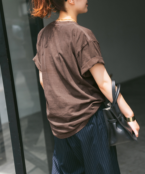 Spick & Span(スピックアンドスパン)の「GOOD ROCK SPEED / グッドロックスピード 別注lettered Tシャツ(Tシャツ/カットソー・レディース・ホワイト/ブラウン・FREE)」の9枚目の写真