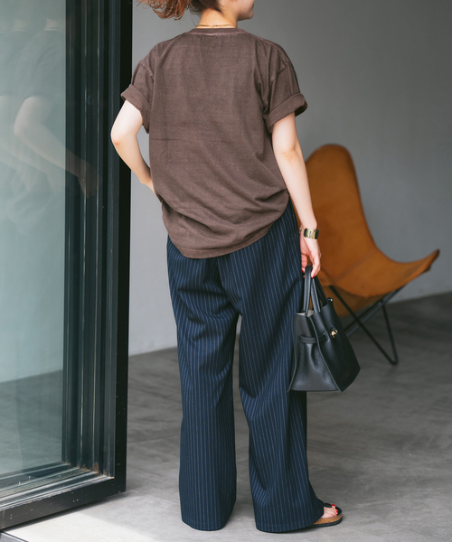 Spick & Span(スピックアンドスパン)の「GOOD ROCK SPEED / グッドロックスピード 別注lettered Tシャツ(Tシャツ/カットソー・レディース・ホワイト/ブラウン・FREE)」の11枚目の写真