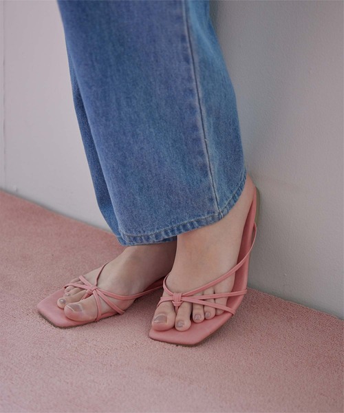 SEA DRESS（シードレス）の「クロスデザイントングサンダル（サンダル・レディース・ピンク/シルバー/アイボリー/ブラック・LL/L/M/S）」の3枚目の写真