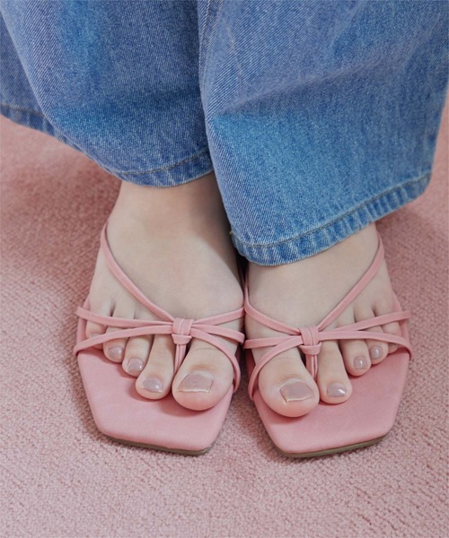 SEA DRESS（シードレス）の「クロスデザイントングサンダル（サンダル・レディース・ピンク/シルバー/アイボリー/ブラック・LL/L/M/S）」の22枚目の写真