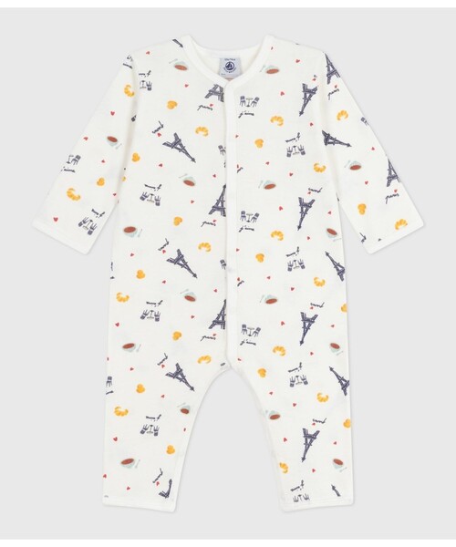 PETIT BATEAU(プチバトー)の「足なしロンパース(ロンパース・キッズ・ホワイト系その他・3MONTH/6MONTH/12MONTH)」の1枚目の写真