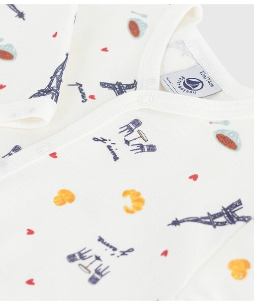 PETIT BATEAU(プチバトー)の「足なしロンパース(ロンパース・キッズ・ホワイト系その他・3MONTH/6MONTH/12MONTH)」の3枚目の写真