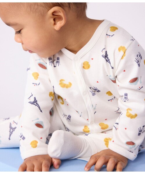 PETIT BATEAU(プチバトー)の「足なしロンパース(ロンパース・キッズ・ホワイト系その他・3MONTH/6MONTH/12MONTH)」の5枚目の写真