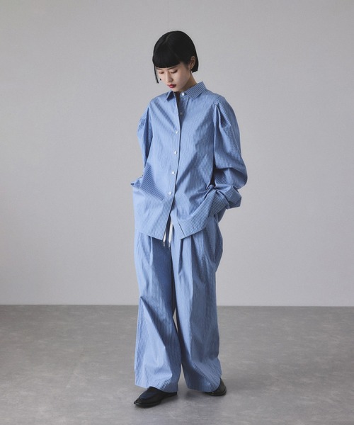 ADAM ET ROPE'（アダムエロペ）の「シャツスラックス（スラックス・レディース・サックスブルー/ベージュ系その他・38/36）」の12枚目の写真